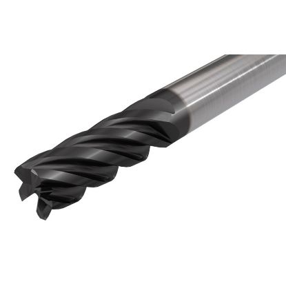 Picture of ISCAR ECI-E4L1.0-2.0/2.7W1.0CF IC900 DIA 1 SH 1.00 LOC 2.00 OAL 5.00 End Mill Standard Flute Standard Helix Carbide AlTiN Single End 45.0° Chamfer CHATTERFREE