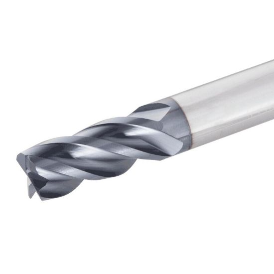 Picture of ISCAR ECKI-H4R 250-500C01CF-2.5 IC900 DIA 1/4 SH 0.2500 LOC 0.50 OAL 2.50 End Mill Standard Flute Standard Helix Carbide AlTiN Single End Corner Radius 0.0100 0.25MM SolidMill