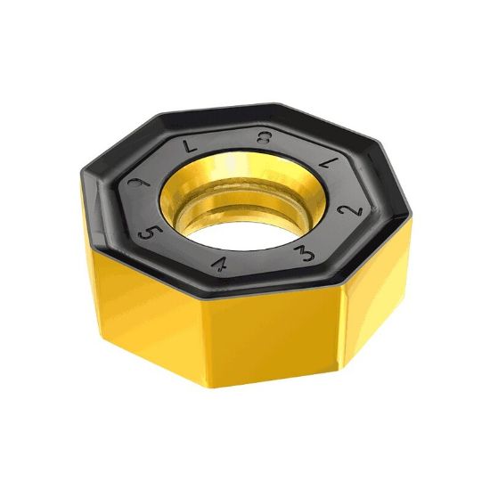 Picture of ISCAR ONHU0706AN-R-W IC810 Milling Insert Octagonal Chamf Corner Radius AlTiCrN + TiN