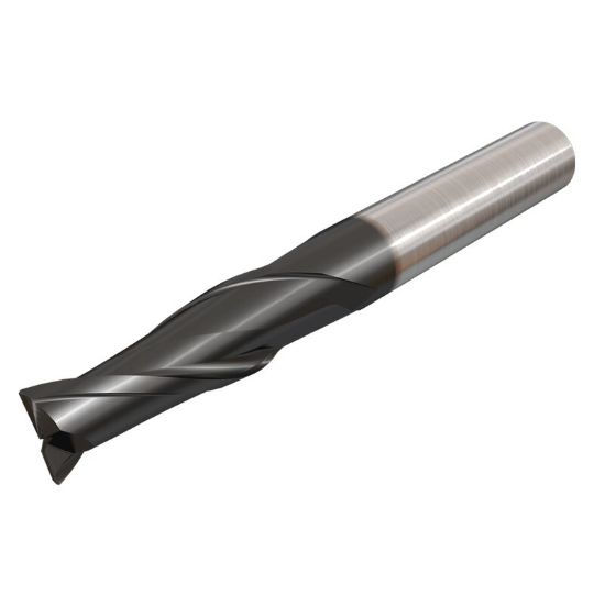 Picture of ISCAR ECCI-A-2 313-813-C313 IC300 DIA 5/16 SH 0.3125 LOC 0.8120 OAL 2.50 End Mill Standard Flute Standard Helix Carbide TiCN Single End 45.0° Chamfer SolidMill