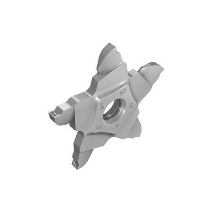 Picture of ISCAR PENTA 34F400-0.40-22R IC908 Face Grooving Insert 0.016 Corner Radius TiAlN