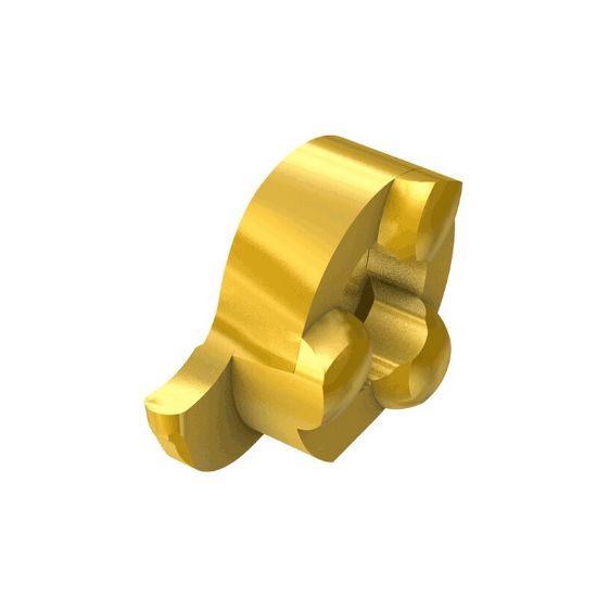 Picture of ISCAR GIQL 11-2.00-R100 IC528 Grooving,Groove Turning Insert 0.039 Corner Radius 0.079 Wide TiCN + TiN