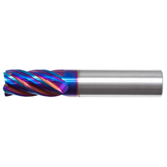 Picture of MASTERCUT DIA 1 SH 1.00 LOC 1.50 OAL 4.00 End Mill Standard Flute Variable Helix Carbide nACRoA Single End Corner Radius 0.0300 0.76MM V5 ULTRA