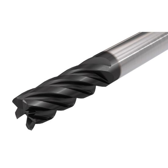Picture of ISCAR ECI-E5R500-1.25C500CF06 IC900 DIA 1/2 SH 0.50 LOC 1.2500 OAL 3.50 End Mill Standard Flute Standard Helix Carbide AlTiN Single End Corner Radius 0.0600 1.52MM CHATTERFREE