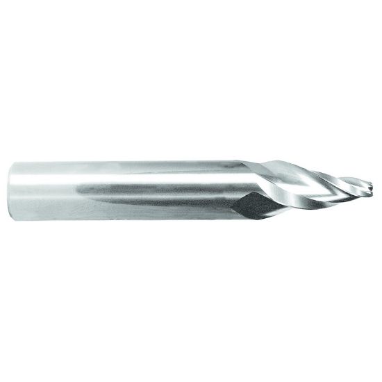 Picture of MELIN 10259 DIA 3/16 SH 0.3750 LOC 1.7500 OAL 3.50 End Mill Taper Flute Carbide Uncoated Single End Square Sharp