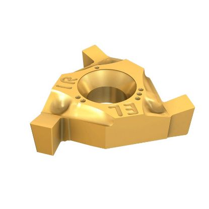 Picture of ISCAR GTGA 16EL/IR 120 IC528 Grooving,Thread Grooving Insert 0.004 Corner Radius 0.047 Wide TiCN + TiN