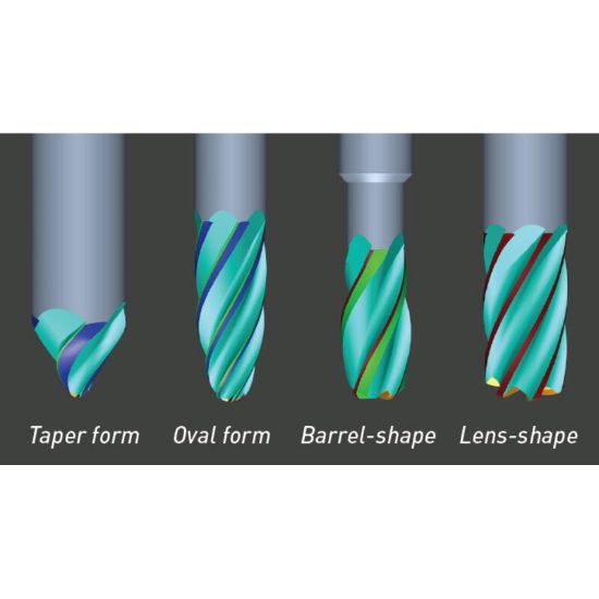 Picture of LMT FETTE 2647634 DIA 3/8 SH 0.3750 LOC 0.4750 OAL 3.00 End Mill Conical Form Carbide AlTiN Single End Carbide Conical TP A0.0800 2.03MM SWIFT Carb