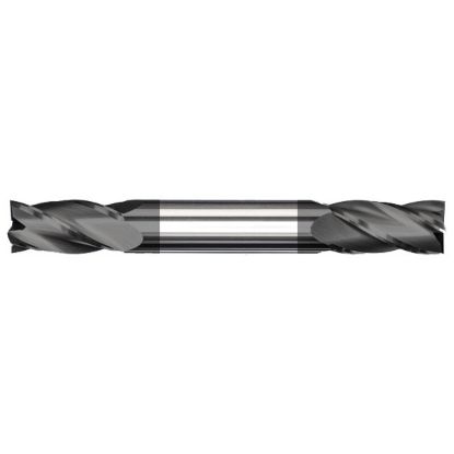 Picture of MASTERCUT DIA 3/8 SH 0.3750 LOC 0.50 OAL 2.50 End Mill Standard Flute Standard Helix Carbide AlTiN Double End Square Sharp