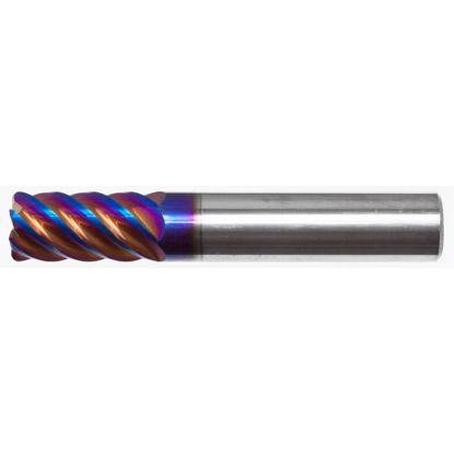Picture of MASTERCUT DIA 7/16 SH 0.4375 LOC 1.00 OAL 2.50 End Mill Standard Flute Variable Helix Carbide nACRoA Single End Corner Radius 0.0150 0.38MM F45