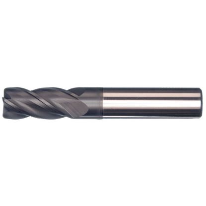 Picture of MASTERCUT DIA 1 SH 1.00 LOC 4.00 OAL 7.00 End Mill Standard Flute Variable Helix Carbide nACRoA Single End Corner Radius 0.0150 0.38MM V4