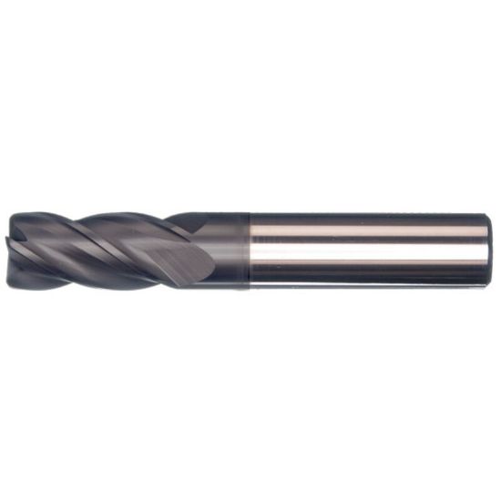 Picture of MASTERCUT DIA 1 SH 1.00 LOC 4.00 OAL 7.00 End Mill Standard Flute Variable Helix Carbide nACRoA Single End Corner Radius 0.0200 0.51MM V4