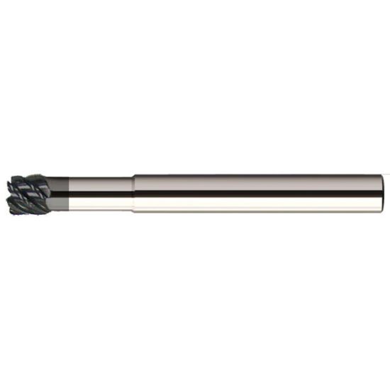 Picture of MASTERCUT DIA 1/4 SH 0.2500 LOC 0.2500 OAL 2.50 End Mill Standard Flute Variable Helix Carbide nACRoA Single End Corner Radius 0.0200 0.51MM MOLD MillS