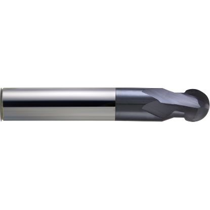 Picture of MELIN H7716 DIA 5/8 SH 0.6250 LOC 0.5330 OAL 3.50 End Mill Standard Flute Standard Helix Carbide nACRoA Single End SphericalBall 270°