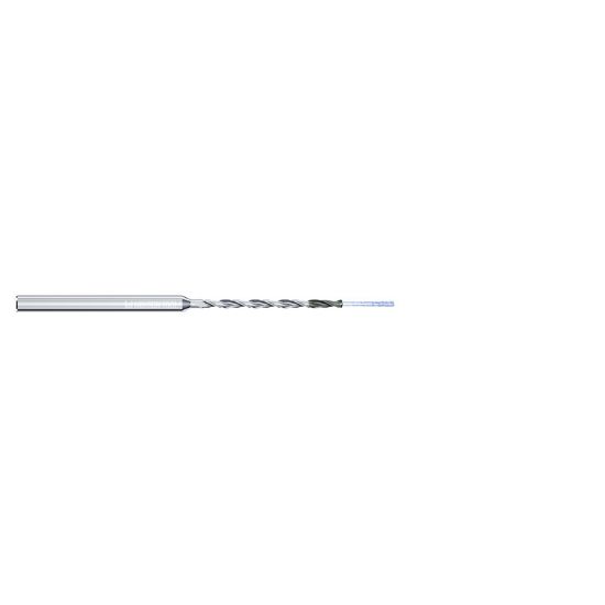 Picture of MIKRON 2.CD.150600.CS Carbide Drill Coolant Thru 140° 0.236 Diameter Cylindrical 0.236 5.570 OAL 2 Flute 15.0XD
