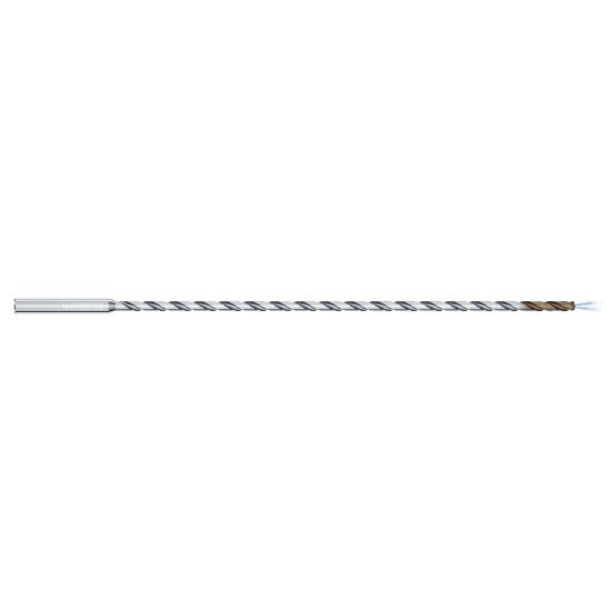 Picture of MIKRON 2.CD.400F532.IC Carbide Drill Coolant Thru 140° 0.156 Diameter Cylindrical 0.236 8.500 OAL 2 Flute 40.0XD