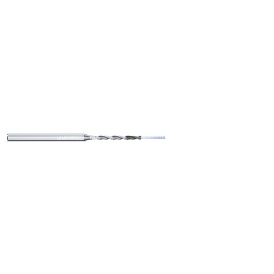 Picture of MIKRON 2.CD.100320.CS Carbide Drill Coolant Thru 140° 0.126 Diameter Cylindrical 0.236 3.410 OAL 2 Flute 10.0XD