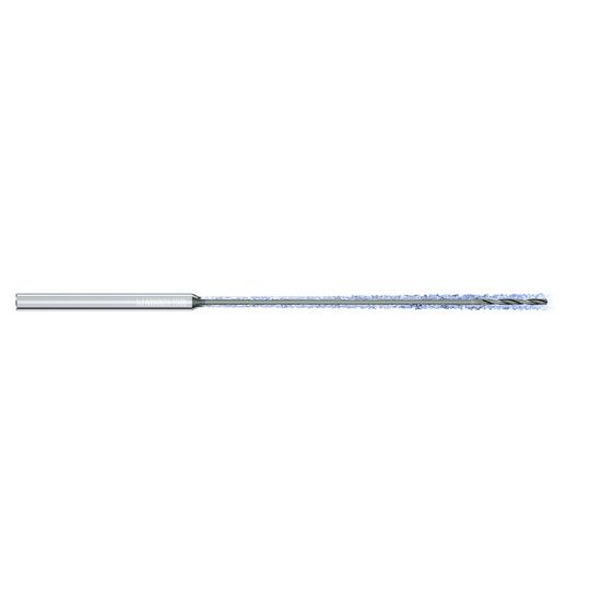 Picture of MIKRON 2.CFS.50108.IK.1 Carbide Drill Coolant Thru 140° 0.042 Diameter Cylindrical 0.118 3.540 OAL 2 Flute 50.0XD