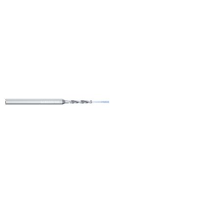 Picture of MIKRON 2.CD.060270.CA Carbide Drill Coolant Thru 140° 0.106 Diameter Cylindrical 0.157 2.620 OAL 2 Flute 6.0XD