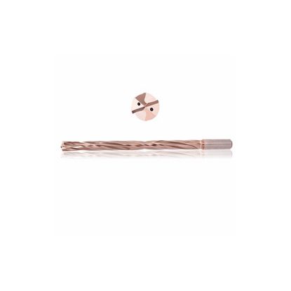 Picture of PCT AXC4000130T6 Deep Hole Coolant Thru 135° ZrCN 0.255 Diameter Cylindrical 0.315 Shank 13.38 OAL 2 Flute 11.41 Flute Length 40.0XD
