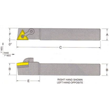 Picture of RMC MTANR-24-6ETurning Stick Tool Triangle Insert Square 1.500 7.000 Oal Right Hand