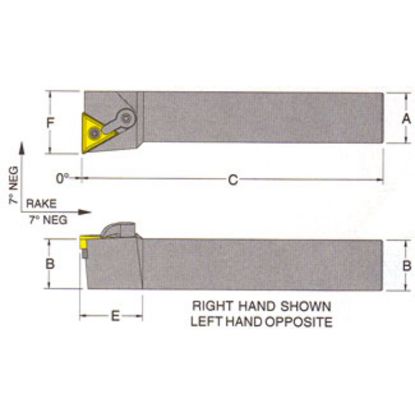 Picture of RMC MTFNL-86-5DTurning Stick Tool Triangle Insert Square 1.500 6.000 Oal Left Hand