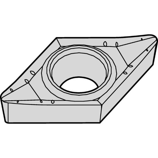 Picture of WIDIA/KENNAMETAL DCGT21.505AL3 HCK10 Insert 55.0° TiAlN + Al2O3 0.008 Corner Radius