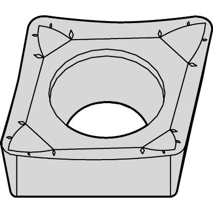 Picture of WIDIA/KENNAMETAL CCGT4305AL3 HWK15 Insert 80.0° 0.008 Corner Radius
