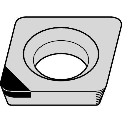Picture of WIDIA/KENNAMETAL CDHB1206X0M CBN6 Insert 80.0° PCBN 0.002 Corner Radius