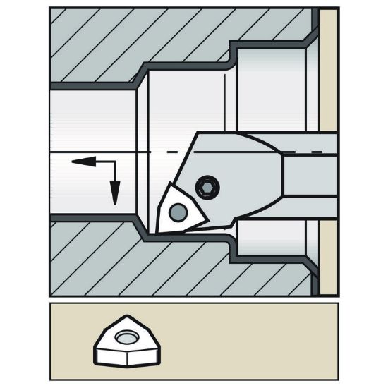 Picture of WIDIA/KENNAMETAL A25RPWLNR08 Trigon Insert Boring Bar 0.984