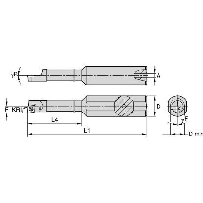 Picture of WIDIA/KENNAMETAL CCBM4816225R Carbide 80.0° Insert Boring Bar 0.629