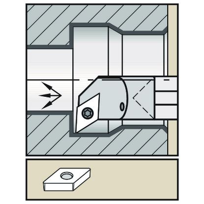 Picture of WIDIA/KENNAMETAL E25TSDUCL11 55.0° Insert Boring Bar 0.984
