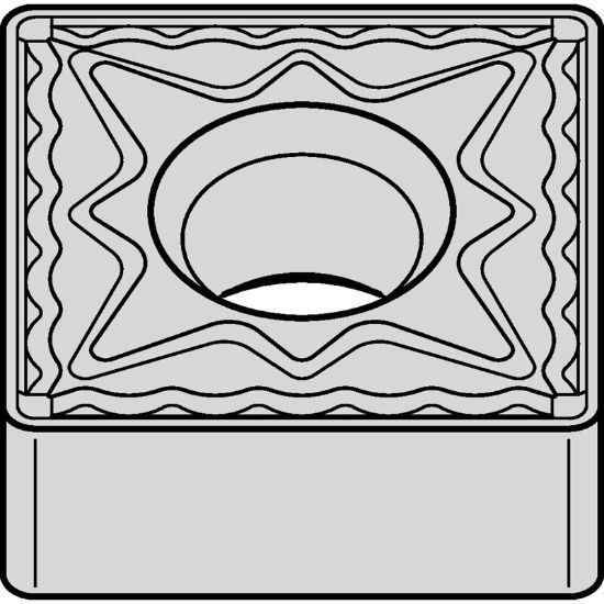 Picture of WIDIA/KENNAMETAL SNMG4326P TN10P Insert Square TiN + TiCN + Al2O3 0.031 Corner Radius