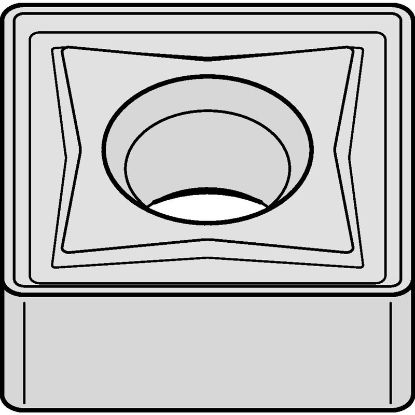 Picture of WIDIA/KENNAMETAL SNMG4327N TN20K Insert Square TiN + TiCN + Al2O3 0.031 Corner Radius