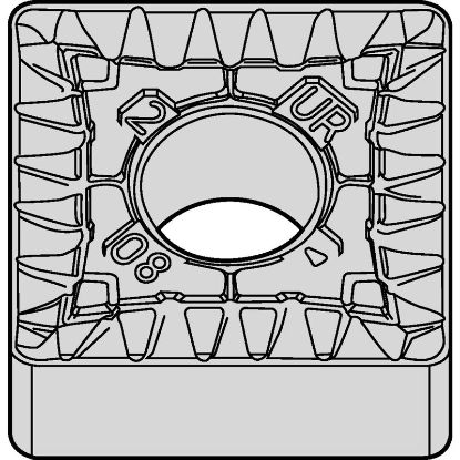 Picture of WIDIA/KENNAMETAL SNMG433UR WP15CT Insert Square TiN + TiCN + Al2O3 + ZrCN 0.047 Corner Radius