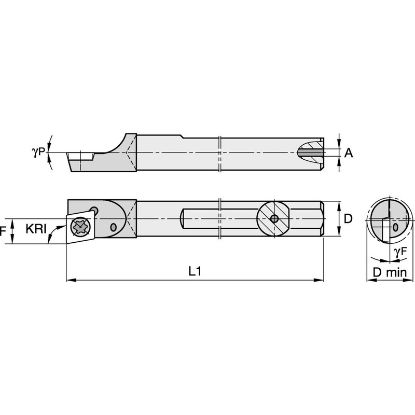 Picture of WIDIA/KENNAMETAL CCBM81525R Carbide 80.0° Insert Boring Bar 0.315