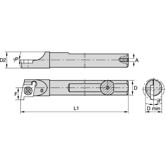 Picture of WIDIA/KENNAMETAL CCMI25040R Carbide Boring Bar 80.0° Boring Bar 0.250 Shank