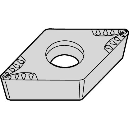Picture of WIDIA/KENNAMETAL DCMT32.52MU TN6010 Insert 55.0° TiAlN 0.031 Corner Radius
