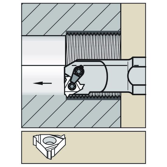 Picture of WIDIA/KENNAMETAL S1012LSER3 Iso Thread Insert Boring Bar 0.750