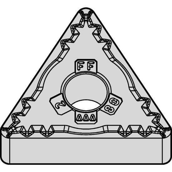Picture of WIDIA/KENNAMETAL TNMG331FF WM25CT Insert Triangle TTiN + TiCN + Al2O3 + TiOCN 0.016 Corner Radius