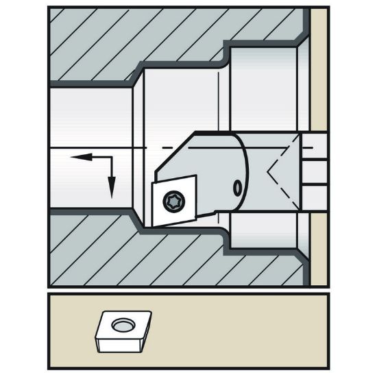 Picture of WIDIA/KENNAMETAL E10M-SCFPR06A 80.0° Insert Boring Bar 0.393