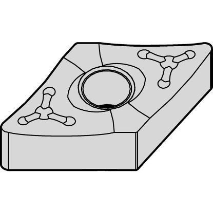 Picture of WIDIA/KENNAMETAL DNMM442 WM25CT Insert 55.0° TTiN + TiCN + Al2O3 + TiOCN 0.031 Corner Radius