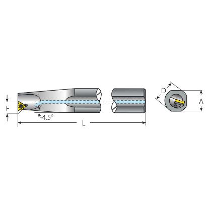 Picture of VARDEX AVRC200-5OILLH Boring Bar Iso Thread
