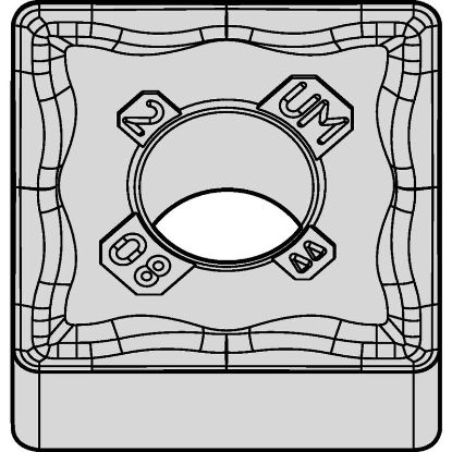 Picture of WIDIA/KENNAMETAL SNMG433UM WM35CT Insert Square TTiN + TiCN + Al2O3 + TiOCN 0.047 Corner Radius