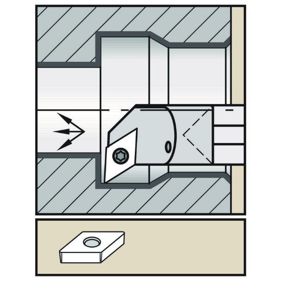 Picture of WIDIA/KENNAMETAL E20S-SDUCL11 55.0° Insert Boring Bar 0.787