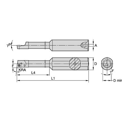 Picture of WIDIA/KENNAMETAL CCBI2506251255R Carbide 80.0° Insert Boring Bar 0.625