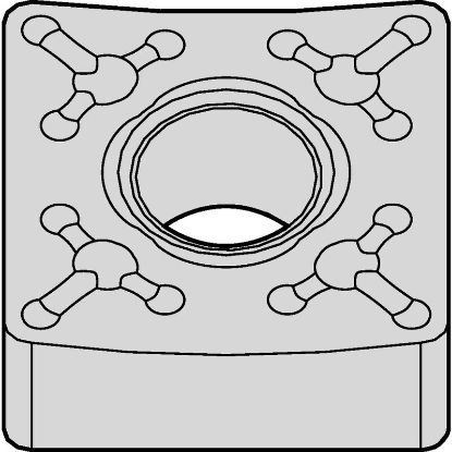 Picture of WIDIA/KENNAMETAL SNMM64365 WP35CT Insert Square TiN + TiCN + Al2O3 + TiOCN 0.047 Corner Radius