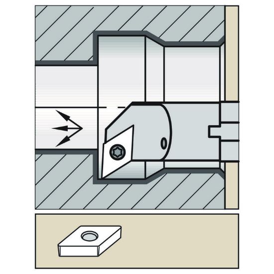 Picture of WIDIA/KENNAMETAL E20S-SDQCR11 55.0° Insert Boring Bar 0.787