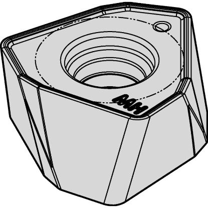 Picture of WIDIA/KENNAMETAL WOEJ120712SRMH WP25Powder Metal Milling Insert Trigon TiAlN 0.050 Corner Radius