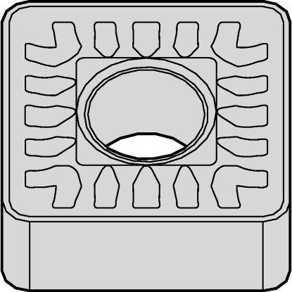 Picture of WIDIA/KENNAMETAL SNMM866SR WP15CT Insert Square TiN + TiCN + Al2O3 + ZrCN 0.094 Corner Radius