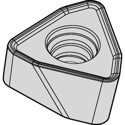 Picture of WIDIA/KENNAMETAL WOEJ080412SRMH WP40Powder Metal Milling Insert Trigon AlCrN + TiAlN 0.048 Corner Radius